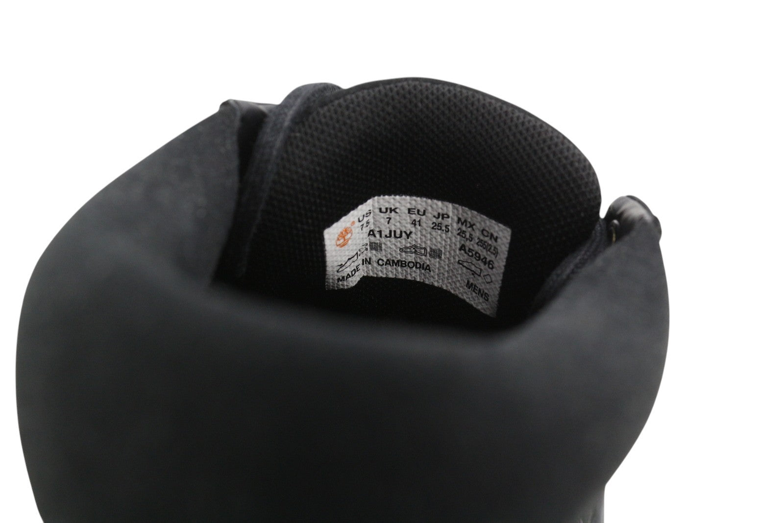 TIMBERLAND A1JUY Men Shoes EU40/41 Black Leather Almond Toe Ankle Laced