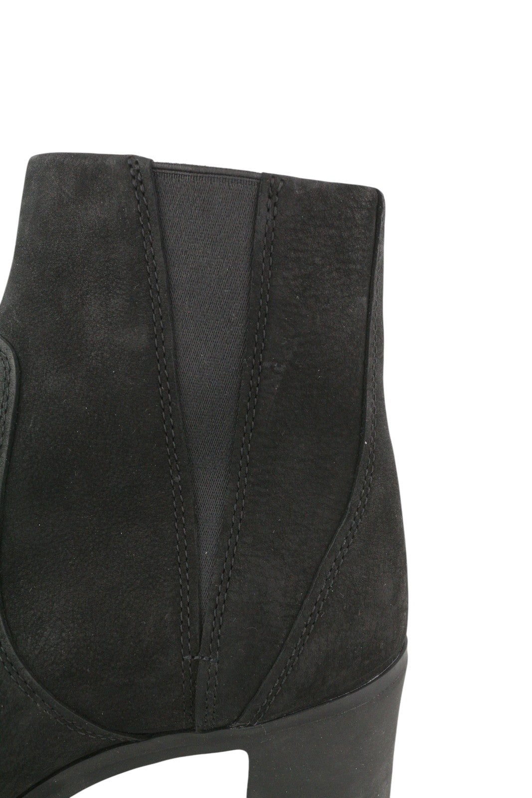 TIMBERLAND A22BA Women Boots EU37.5/38.5 Black Leather Zip Heeled Design