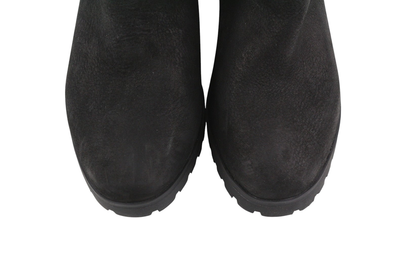 TIMBERLAND A22BA Women Boots EU37.5/38.5 Black Leather Zip Heeled Design