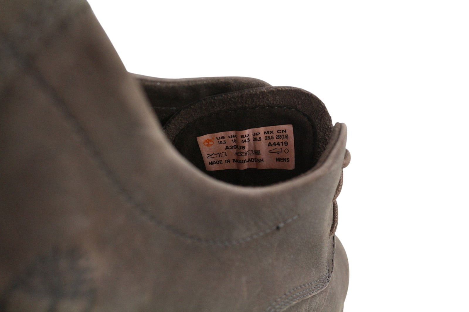 TIMBERLAND A29U8 Men Shoes EU44.5/45 Brown Leather Almond Toe Lace Up