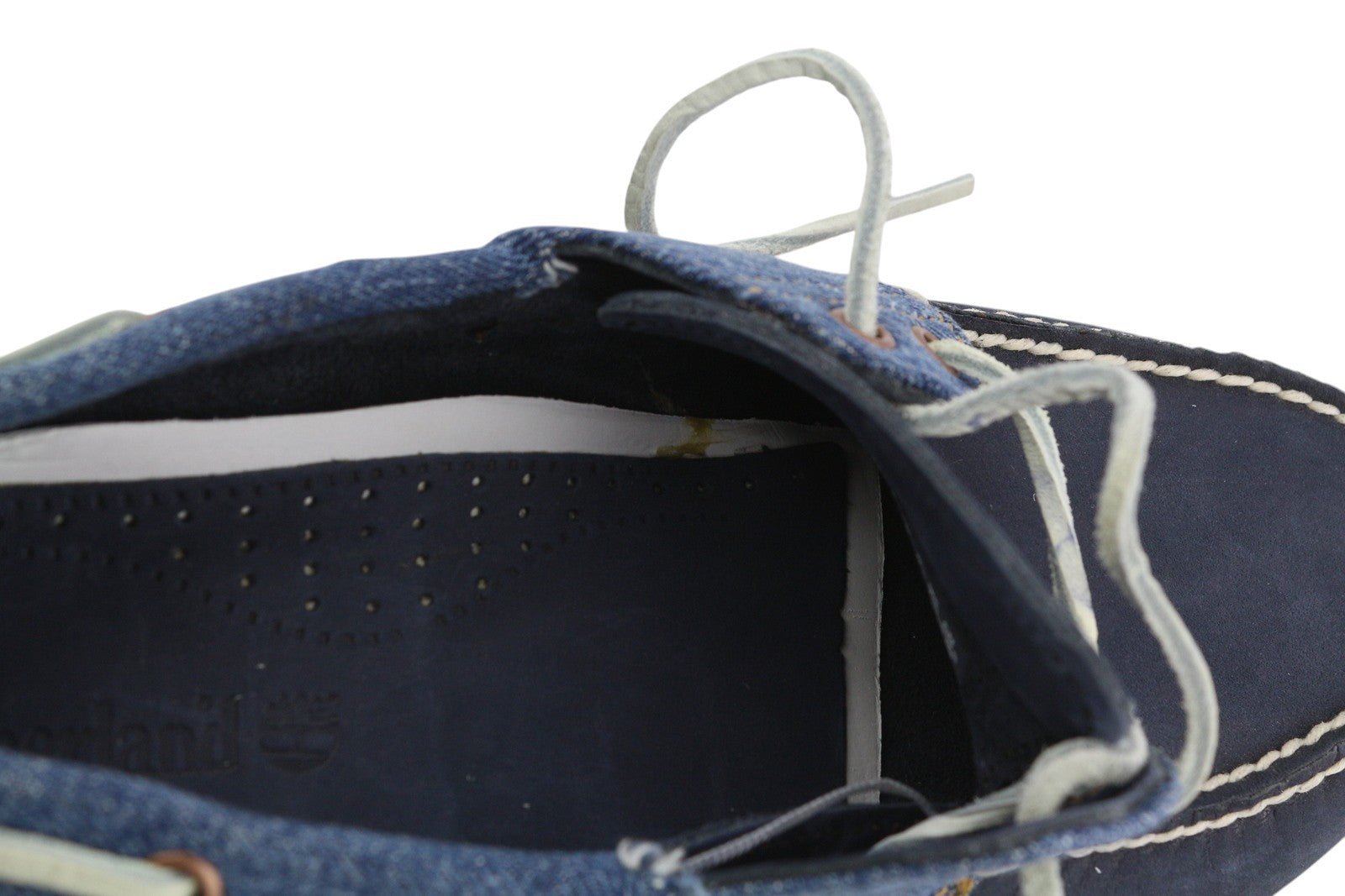 TIMBERLAND A1H5P Men Shoes EU43.5/44.5 Blue Denim Look Leather Almond Toe