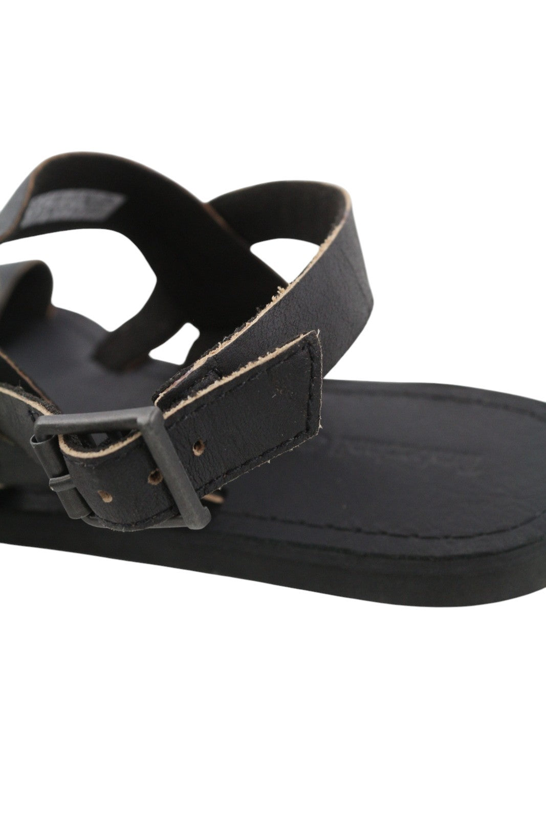 TIMBERLAND A1JFA Women Sandals EU39/39.5 Black Leather Buckle Open Toe