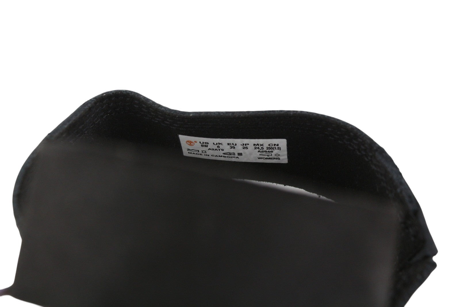 TIMBERLAND A2AT9 Women Sandals EU39/39.5 Black Leather Strap Flat Logo