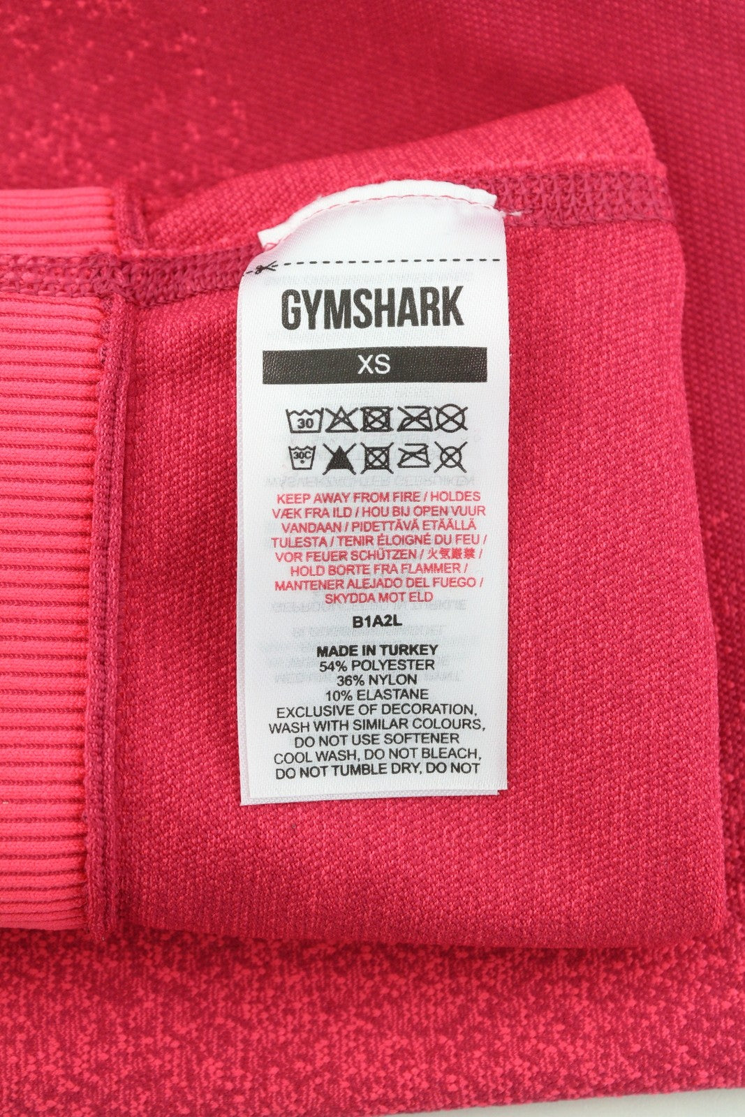 GYMSHARK Adapt Women Leggings XS Pink Ombre Seamless High Waist Active