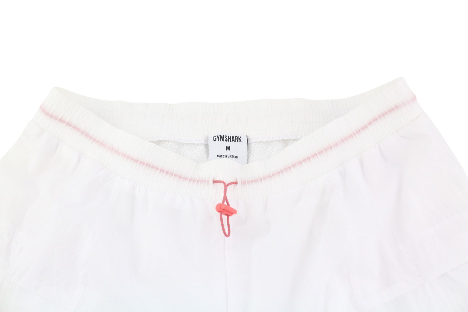 GYMSHARK Pulse Women Trousers M White Sheer Joggers Drawstring Short Layer