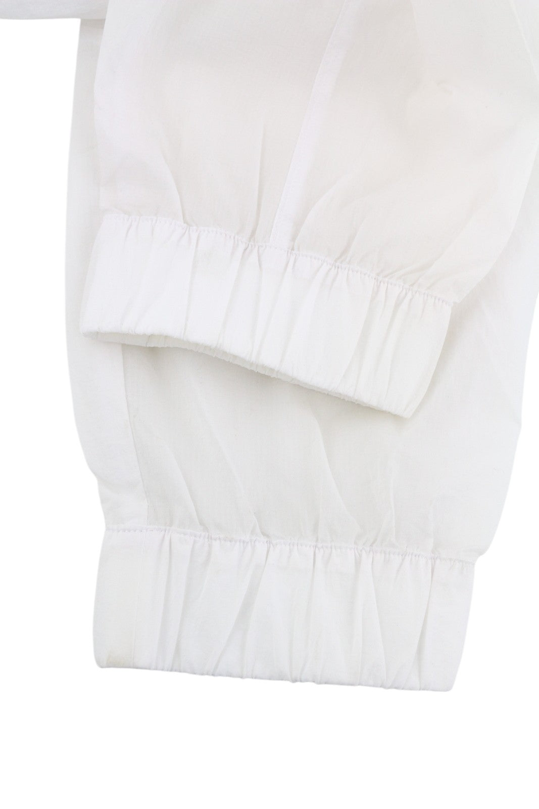 GYMSHARK Pulse Women Trousers M White Sheer Joggers Drawstring Short Layer