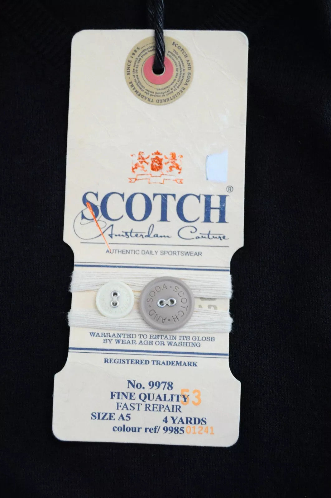 SCOTCH & SODA XL Knit Vest Men Navy Cotton V-Neck Ams Couture Style