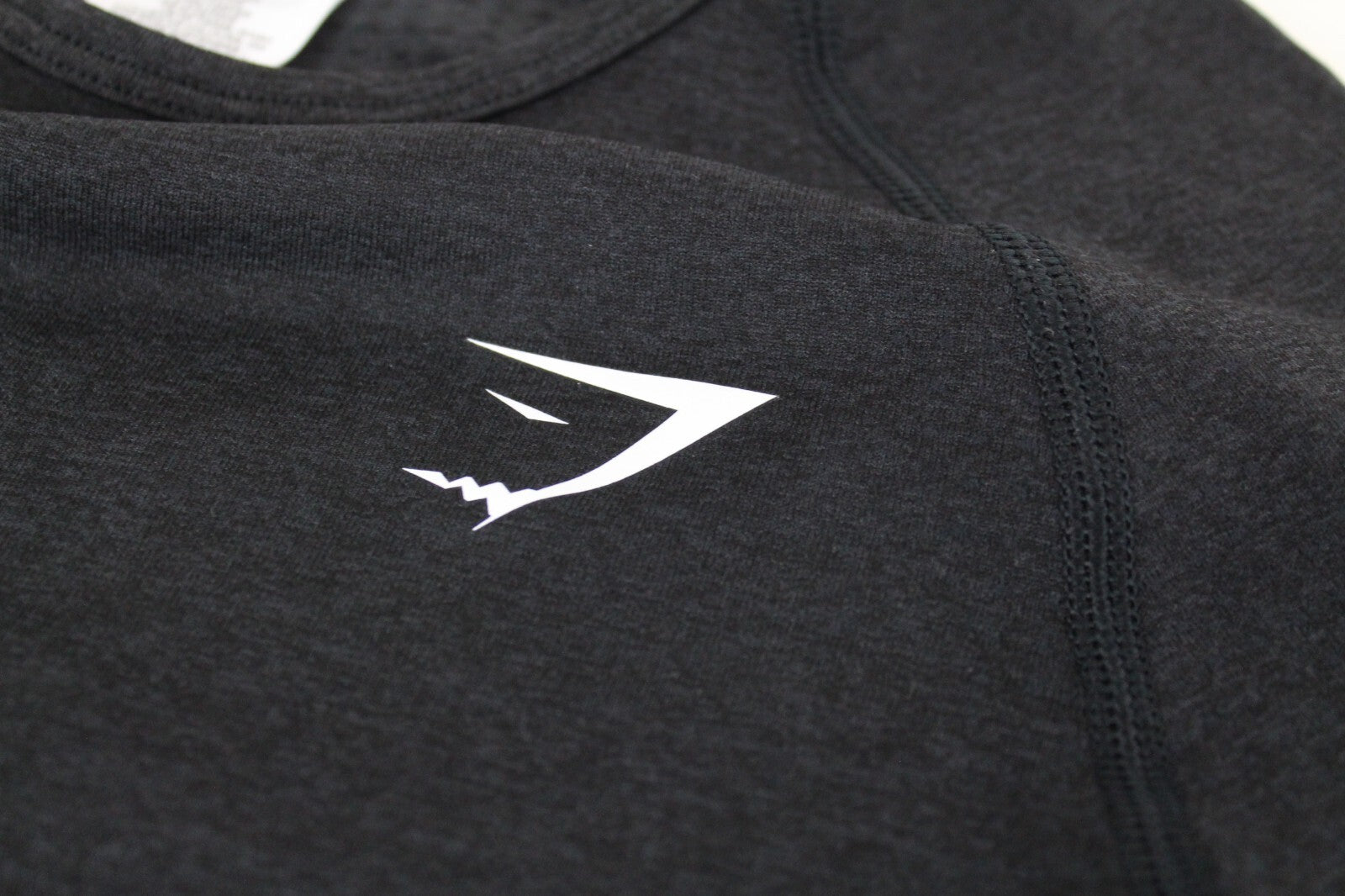 GYM SHARK Women Vital T-Shirt S Grey Long Sleeve Cropped Sportswear Stretch