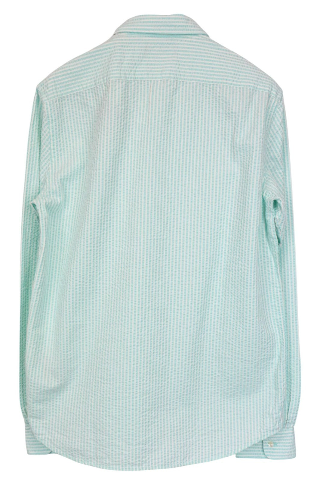 SCOTCH & SODA Ams Couture Men's Shirt L Aqua Blue Striped Long Sleeve  Cotton