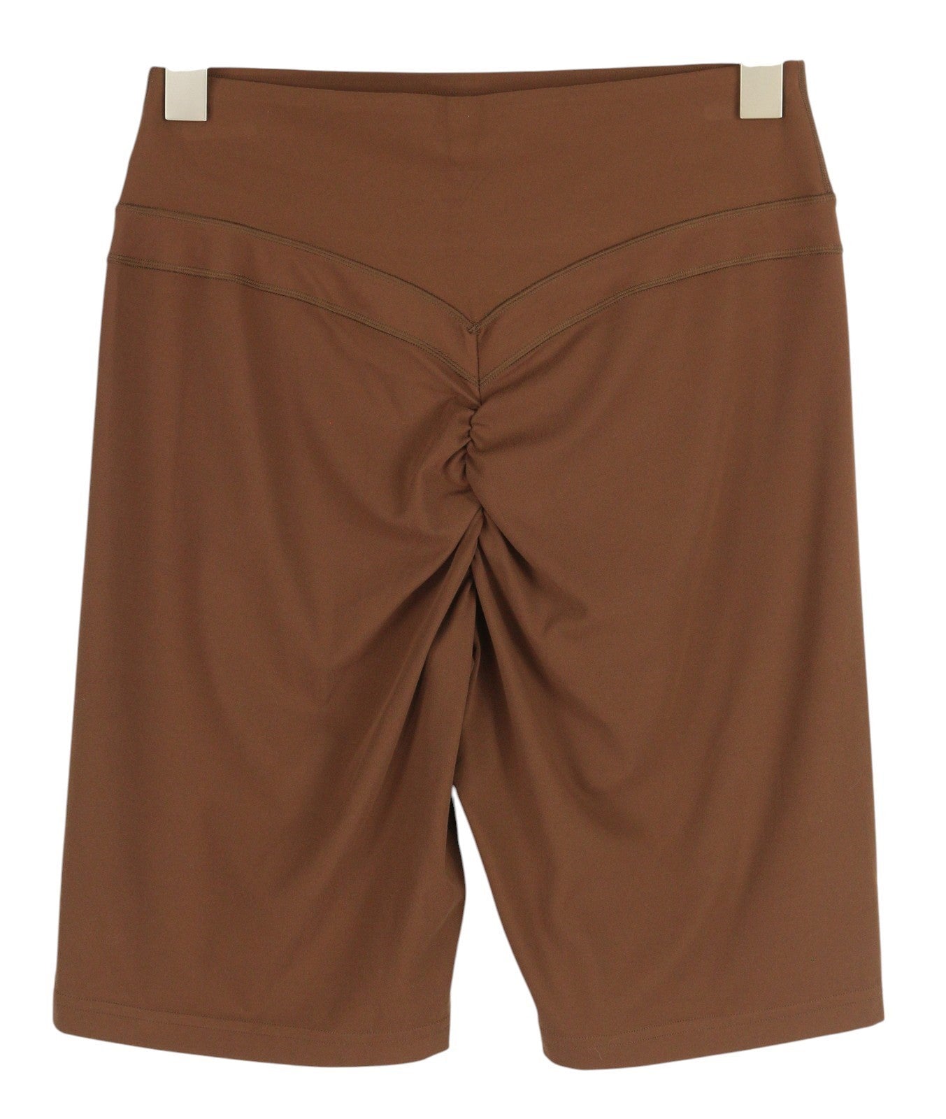 GYMSHARK Whitney Women Shorts XL Brown Cycling High Waist Stretch Active Logo