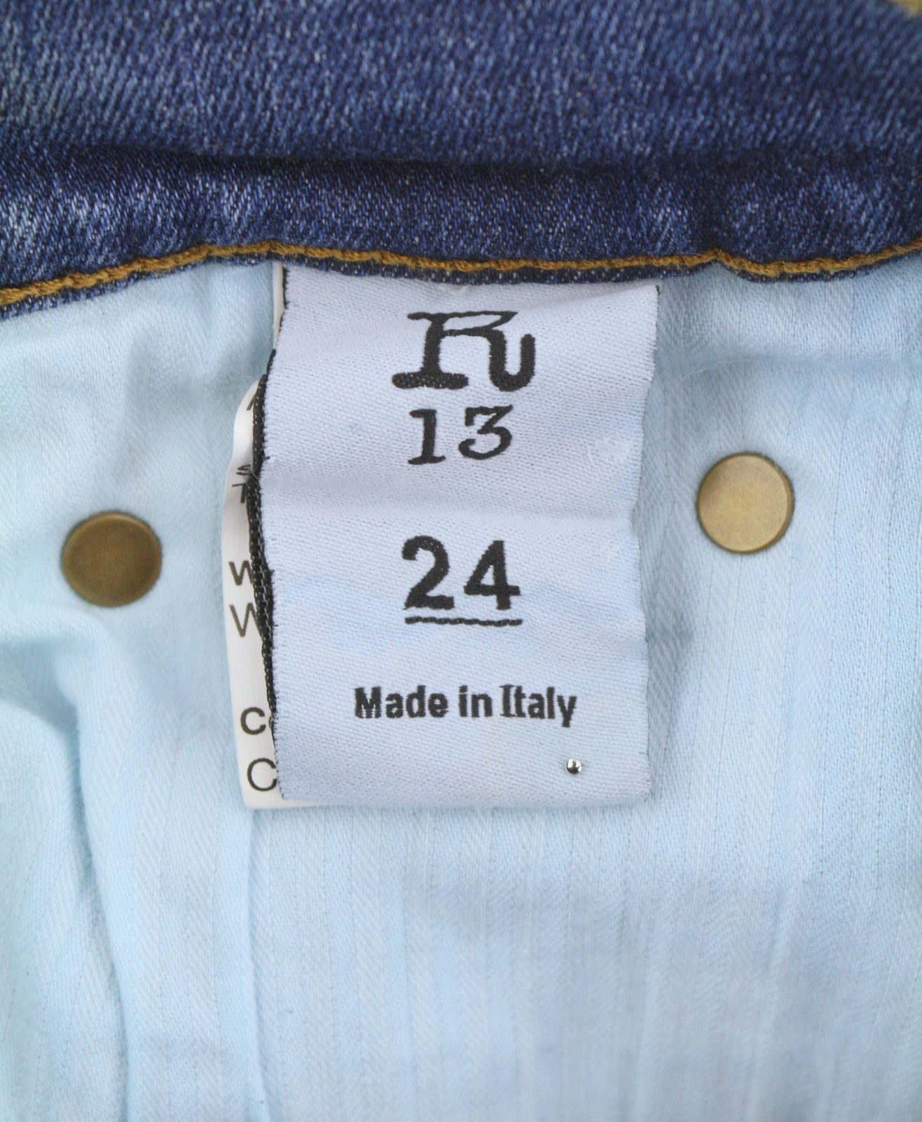 R13 The Drop Women Jeans 24 Crosby Faded Dirty Look Cropped Crop Crotch RRP440