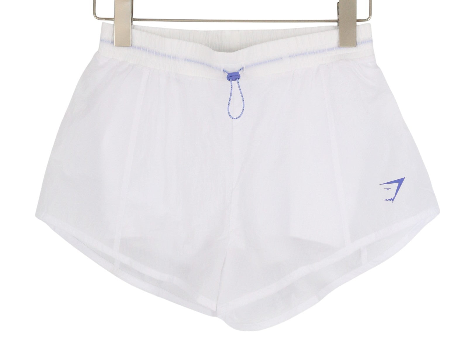 GYMSHARK Pulse Women Shorts XS White 2in1 Mid Rise Adjustable Back Shape