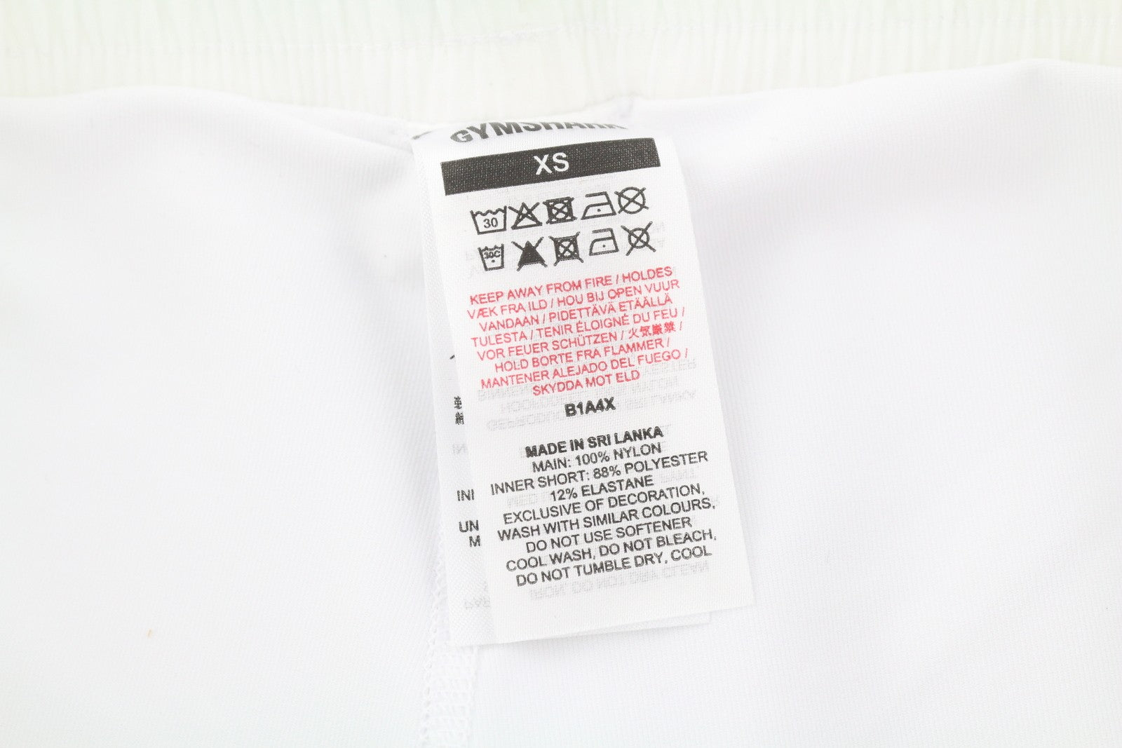 GYMSHARK Pulse Women Shorts XS White 2in1 Mid Rise Adjustable Back Shape