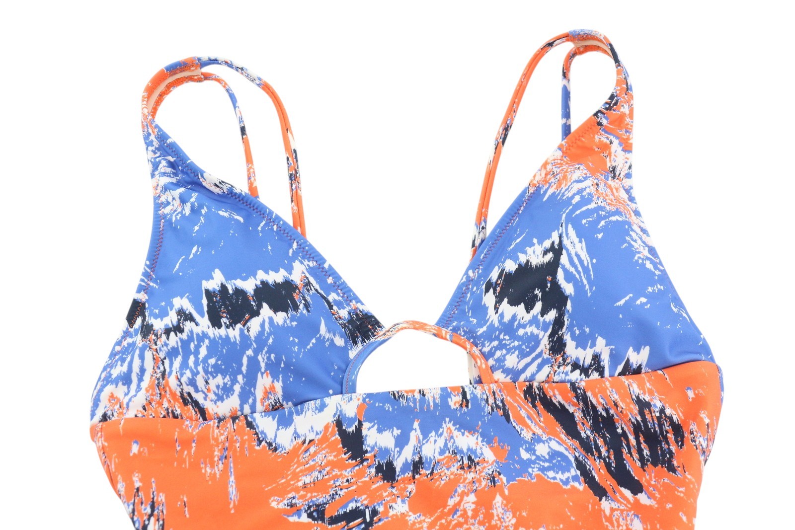 GYMSHARK GLSM5095 Women Swimwear S Patterned Stretch Swimsuit Logo Style