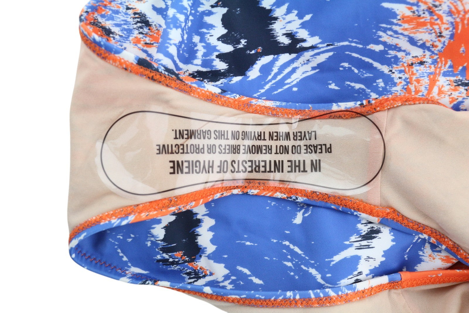 GYMSHARK GLSM5095 Women Swimwear S Patterned Stretch Swimsuit Logo Style