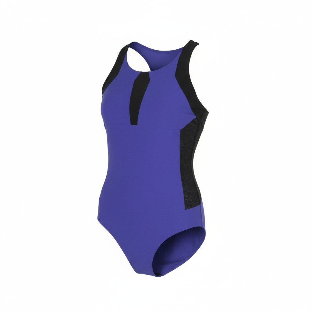 SWEATY BETTY Devant Dance Leotard Women Jumpsuit M Purple Stretch Cut-Out Logo