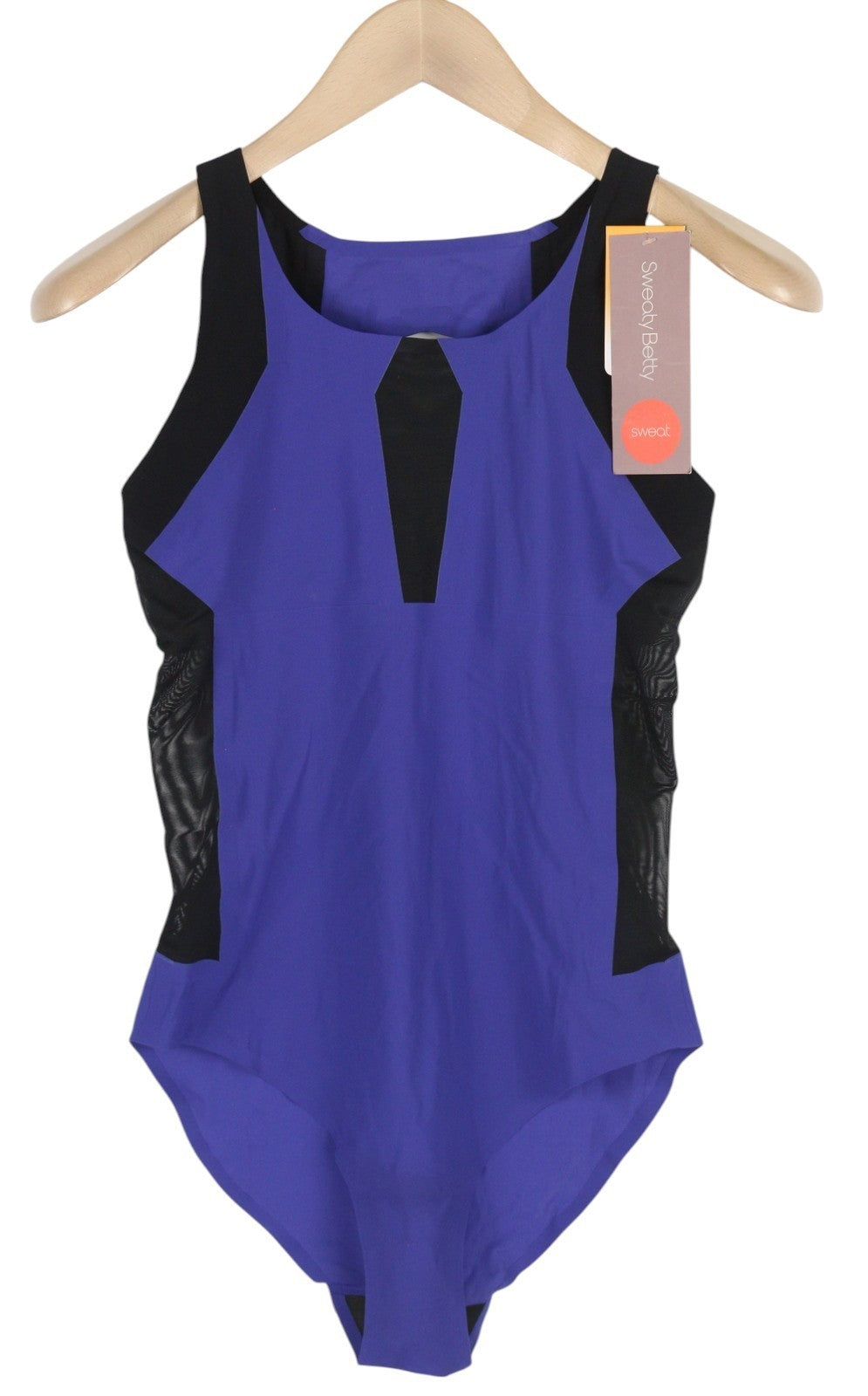 SWEATY BETTY Devant Dance Leotard Women Jumpsuit M Purple Stretch Cut-Out Logo