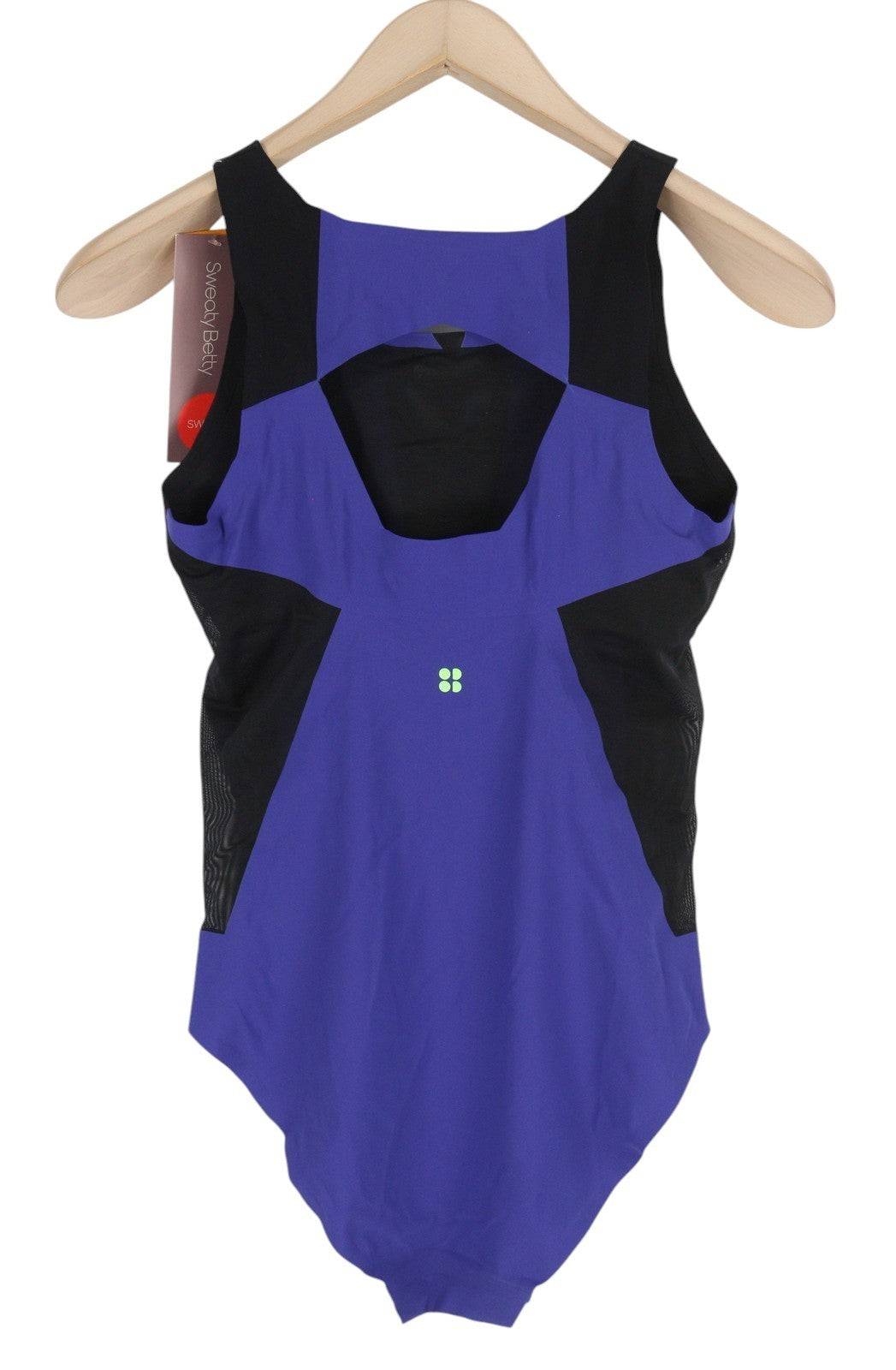 SWEATY BETTY Devant Dance Leotard Women Jumpsuit M Purple Stretch Cut-Out Logo