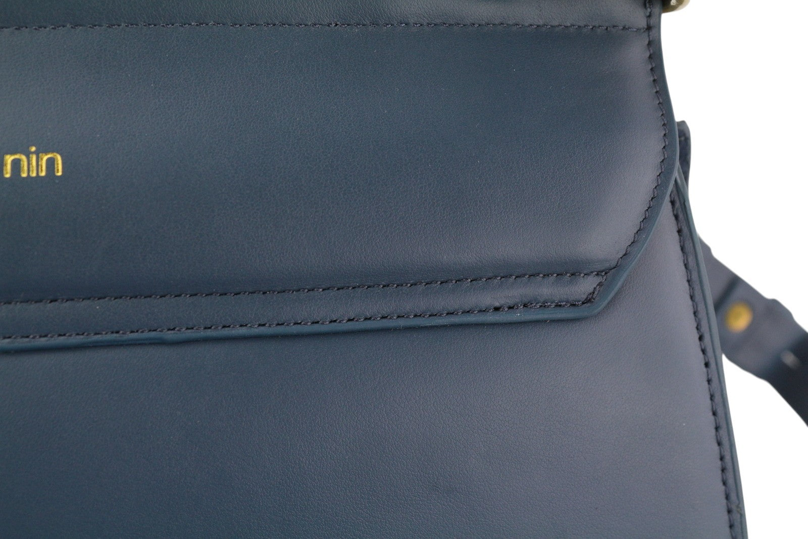 NAT & NIN Vittoria Women Bag OS Blue Leather Strap Crossbody Detachable Logo