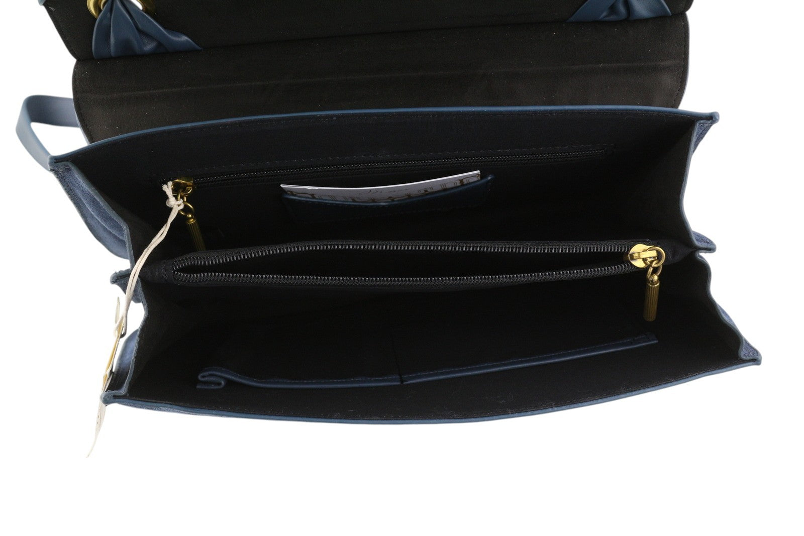 NAT & NIN Vittoria Women Bag OS Blue Leather Strap Crossbody Detachable Logo