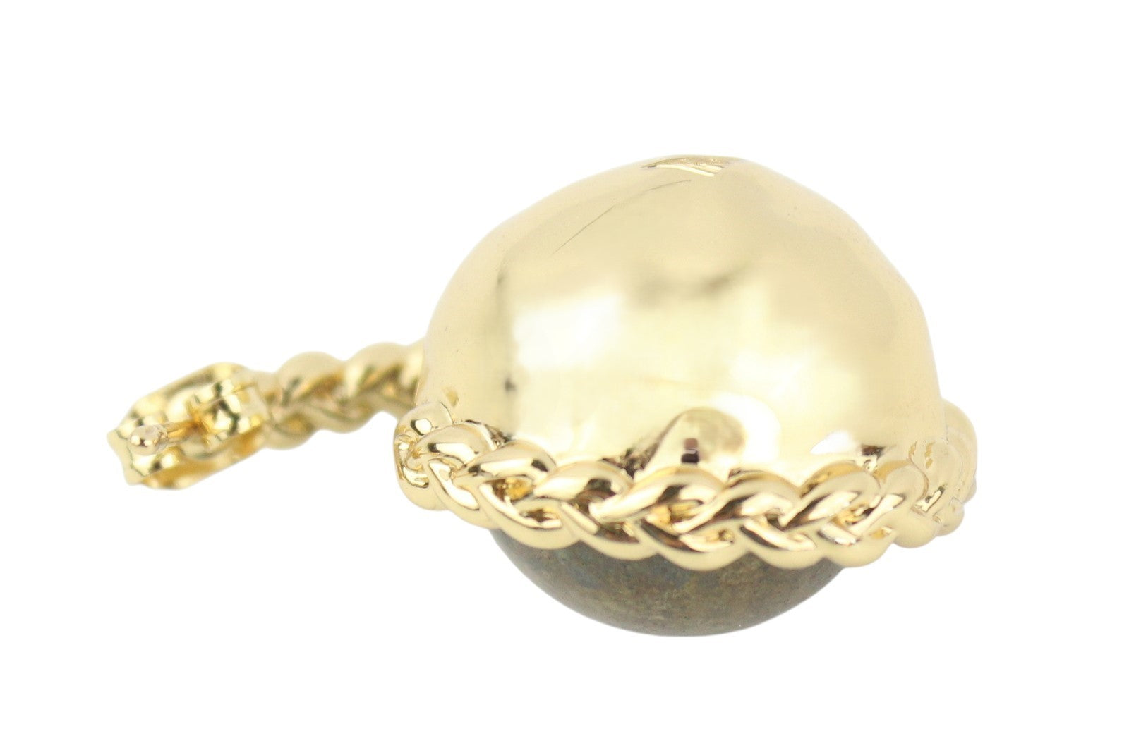 MAJE Women Earrings OS Silver Gold Tone Shiny Classic Logo With Dust Bag