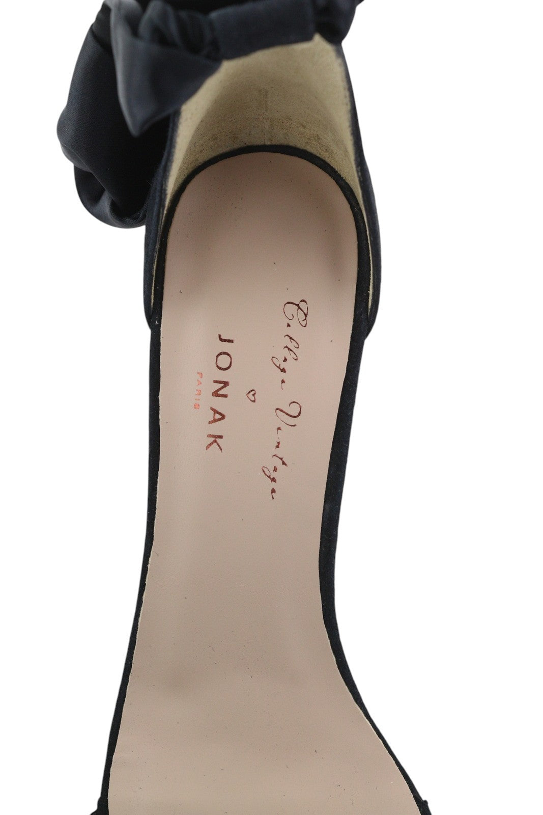 JONAK Women Heels EU40 Black Suede Velour Open Toe Block Heel Sandal Style