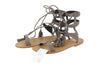 Grey Leather Sandals