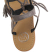 Grey Leather Sandals