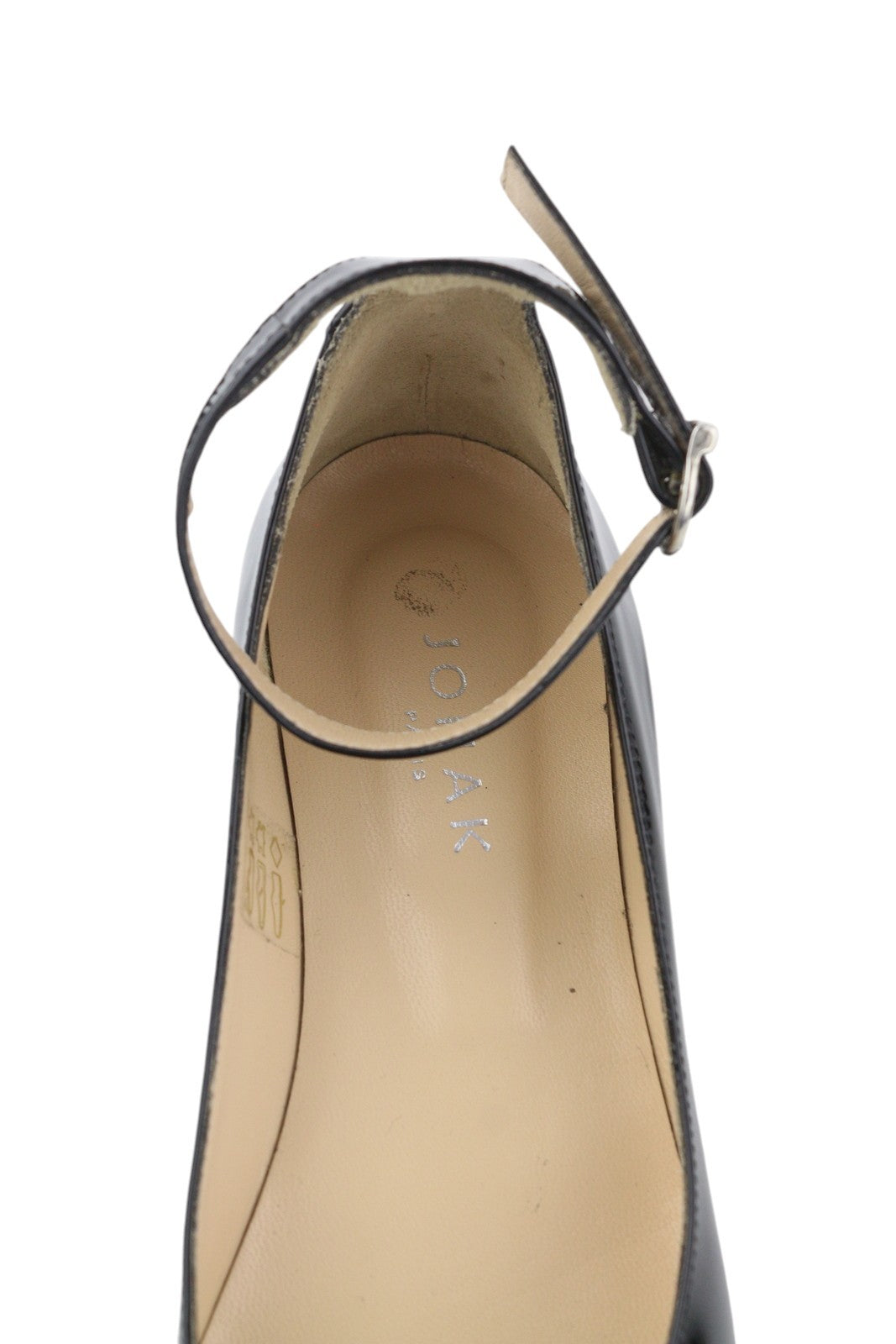 JONAK Women Shoes EU38 Black Patent Leather Round Toe Pumps Ballerina Style