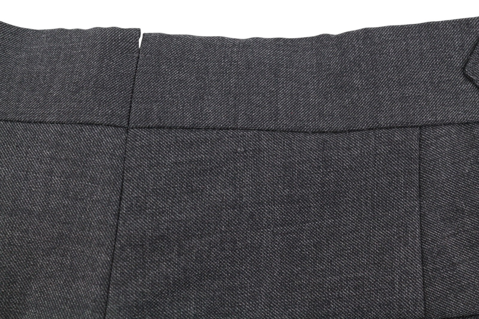 SUITSUPPLY Brescia Int Men Trousers UK34 Dark Grey Wool Flat Front Tapered Fit