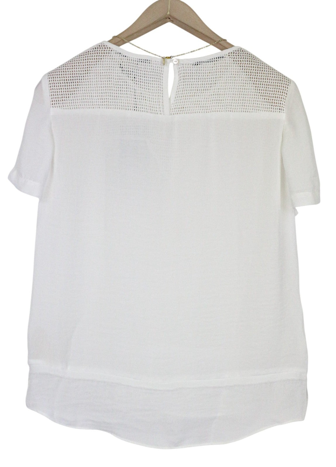 MAISON SCOTCH Women's T-Shirt S White Lightweight Short Sleeve Cotton Casual