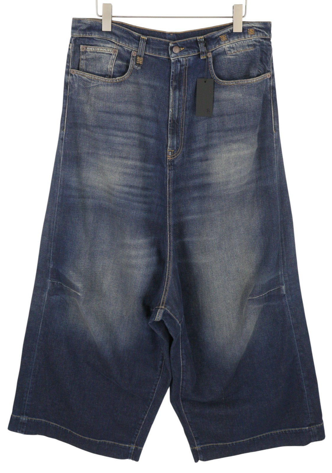 R13 Jesse Women Jeans 34 Ansel Blue Drop Crotch Loose Fit Baggy Faded Denim