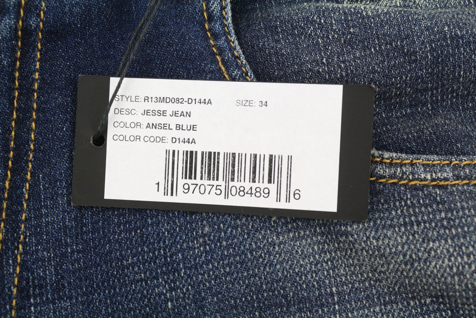 R13 Jesse Women Jeans 34 Ansel Blue Drop Crotch Loose Fit Baggy Faded Denim