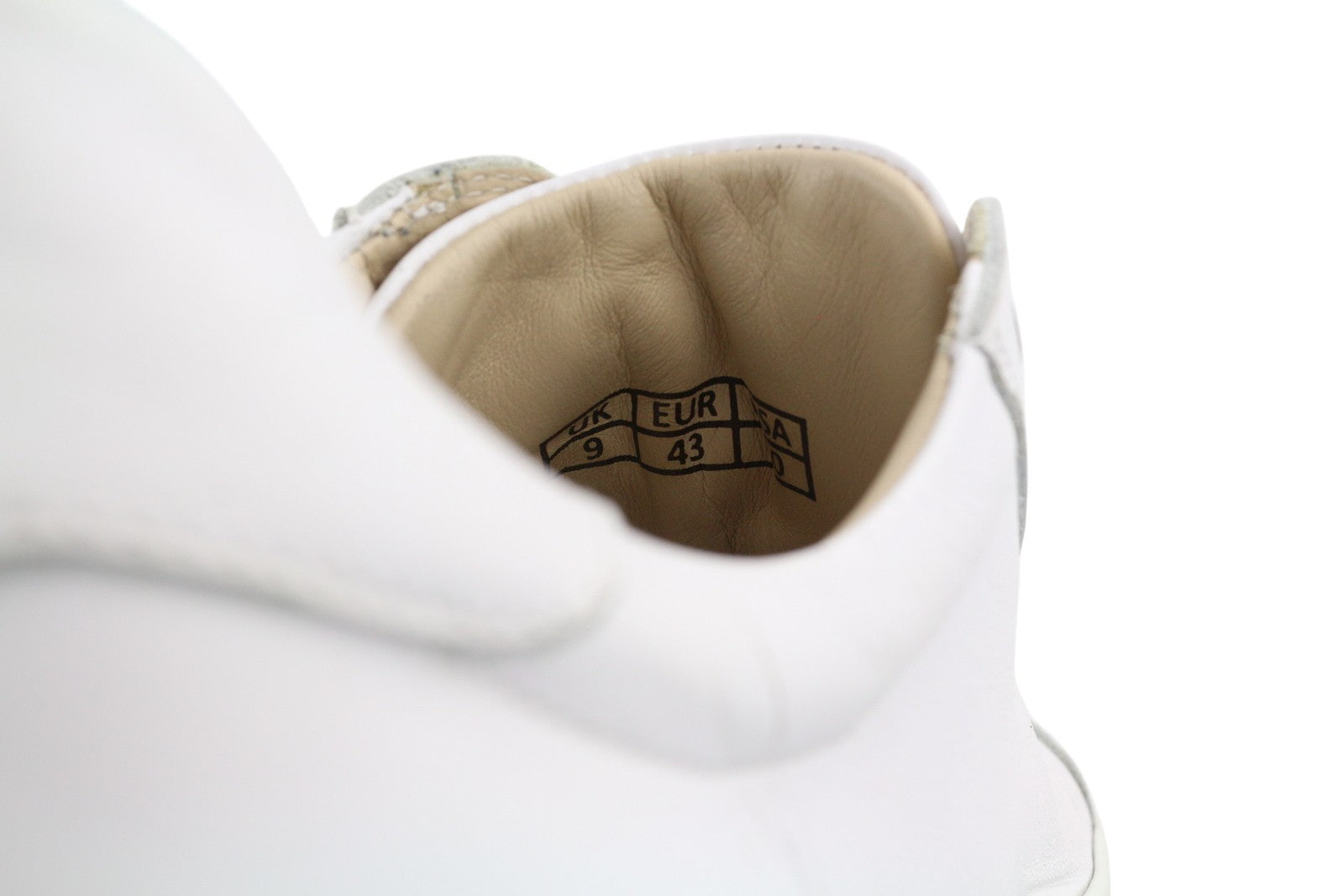 SUITSUPPLY FW1404 Men Sneakers EU43 White Leather Low Laced Almond Toe Style