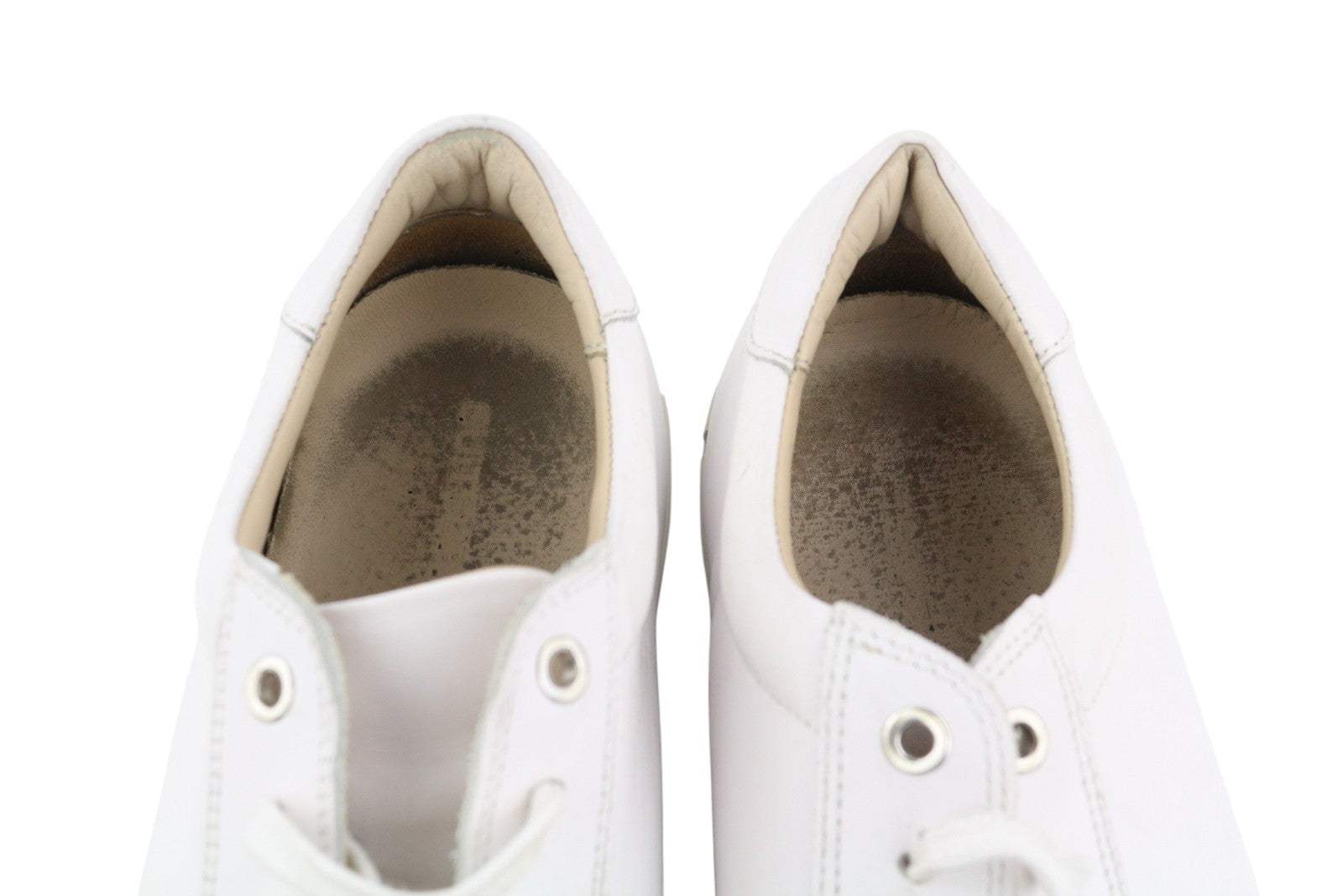 SUITSUPPLY FW1404 Men Sneakers EU43 White Leather Low Laced Almond Toe Style