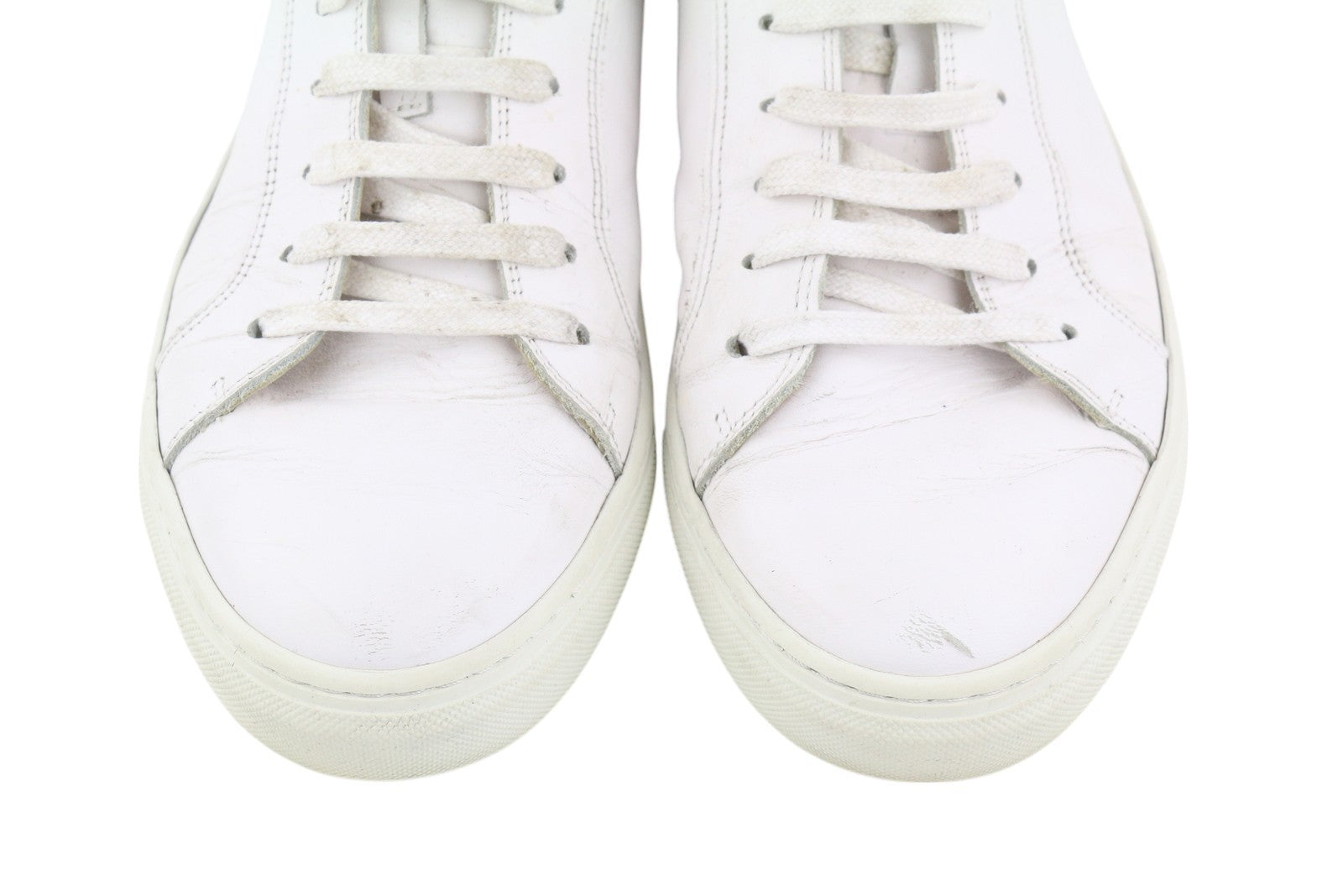 SUITSUPPLY FW1404 Men Sneakers EU43 White Leather Low Laced Almond Toe Style