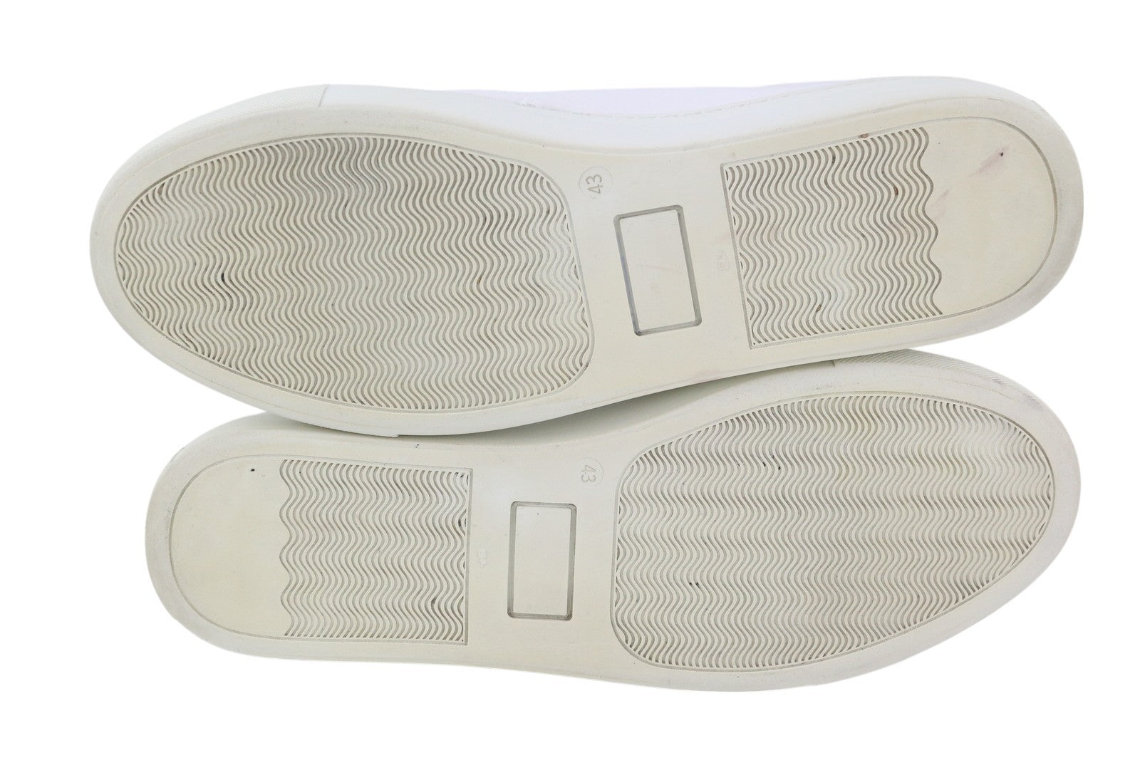 SUITSUPPLY FW1404 Men Sneakers EU43 White Leather Low Laced Almond Toe Style