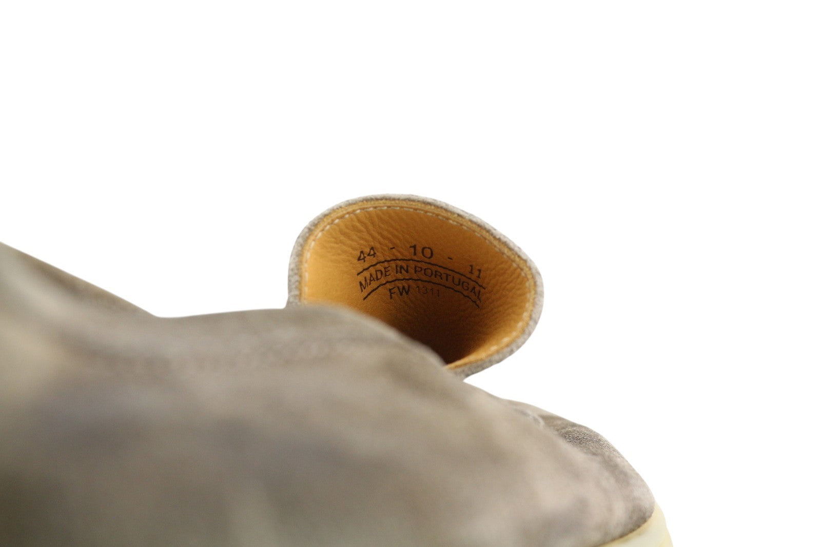 SUITSUPPLY Men Casual Shoes EU44 Grey Suede Leather Slip On Almond Toe Logo