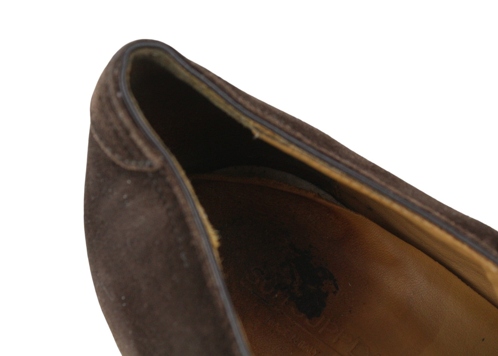 SUITSUPPLY Men Formal Shoes EU44 Brown Suede Double Monk Square Toe Dress