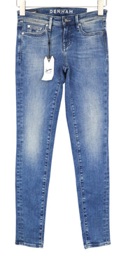DENHAM Sharp Women's Jeans W24/L30 Skinny Washed Blue Cotton Stretch Fit