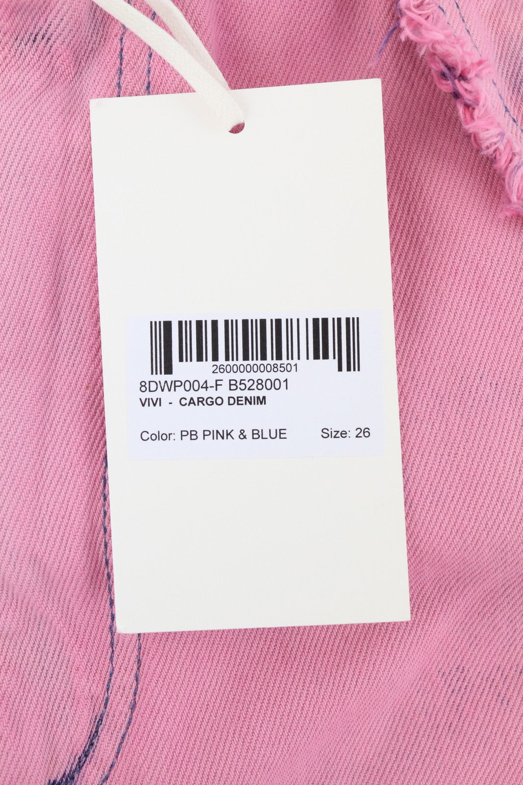 DARKPARK Vivi Cargo Denim Women Jeans 26 PB Pink & Blue Wide Leg Relaxed Fit