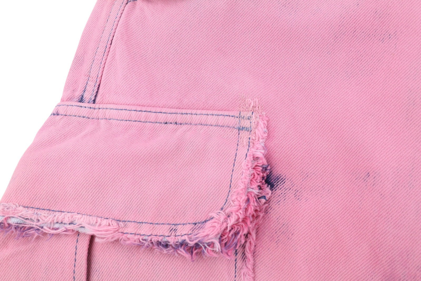 DARKPARK Vivi Cargo Denim Women Jeans 26 PB Pink & Blue Wide Leg Relaxed Fit