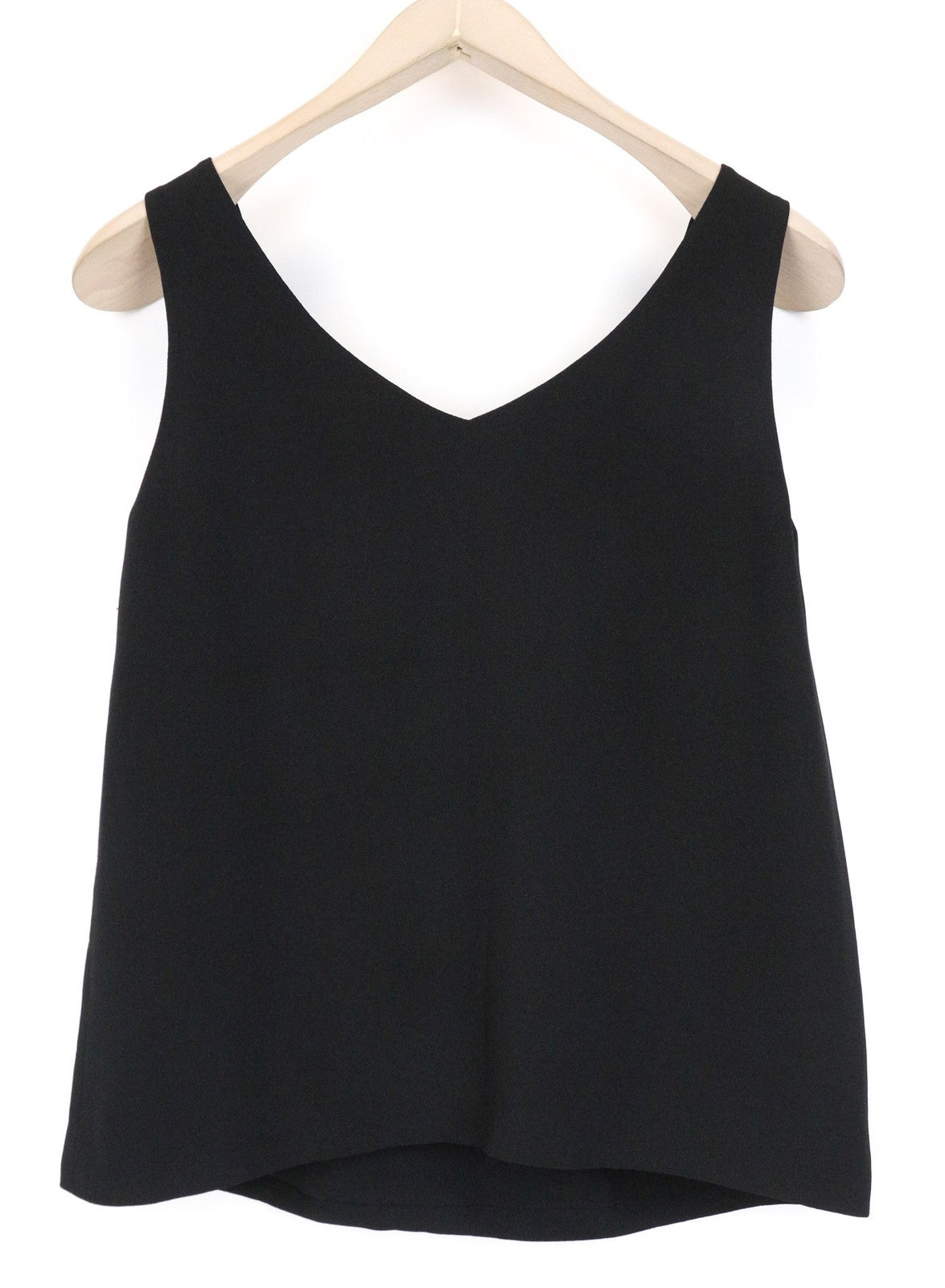 SUITSUPPLY Women's T-Shirt 36 Black Sleeveless V-Neck Lightweight Formal Wear