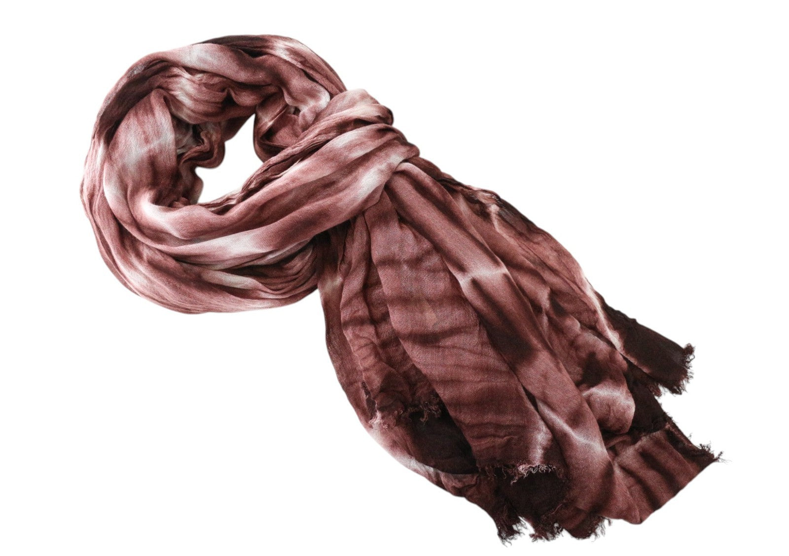 SCOTCH & SODA Women's Scarf OS Brown Tie Dye Lightweight Casual Unisex