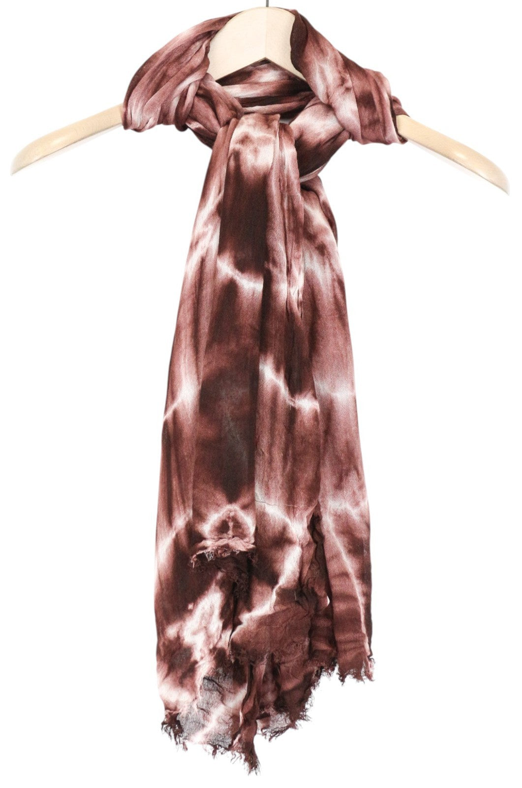 SCOTCH & SODA Women's Scarf OS Brown Tie Dye Lightweight Casual Unisex