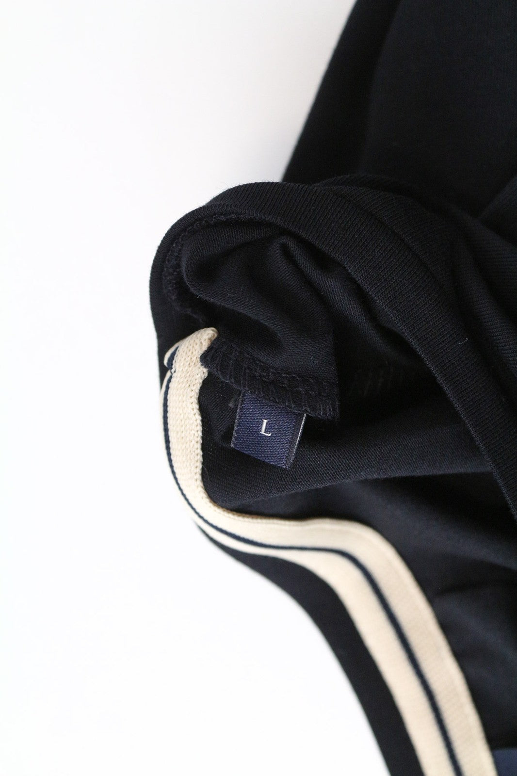 MARINA YACHTING Women's T-Shirt L Navy Blue Rhinestone Logo Stretch Long Sleeved