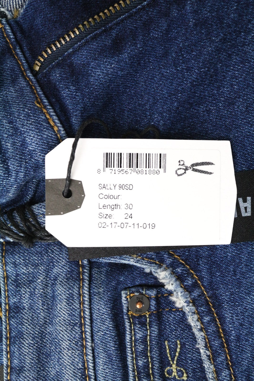 DENHAM Sally Women's Jeans W24/L30 Straight Blue Washed 5-Pocket Cotton Stretch