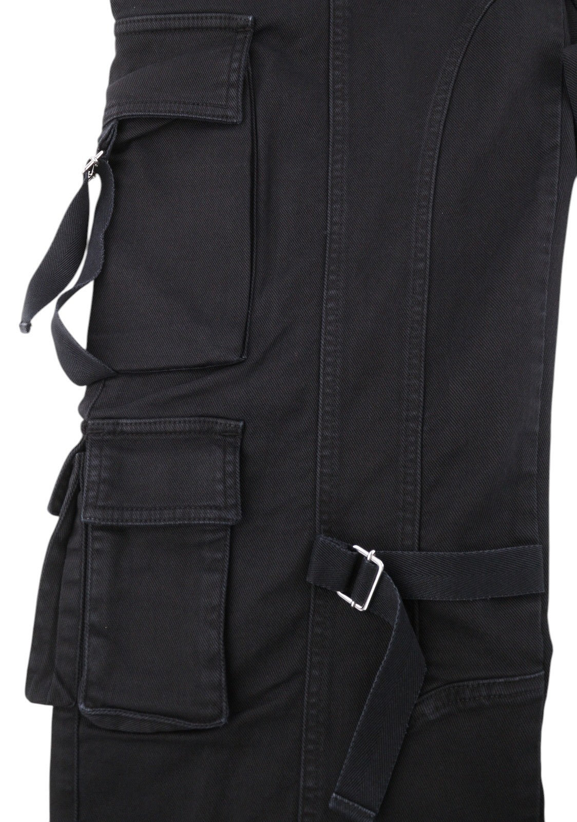 BLUMARINE J. Cargo Women Trousers 38 Black Patch Pockets Loose Fit Belt RRP427