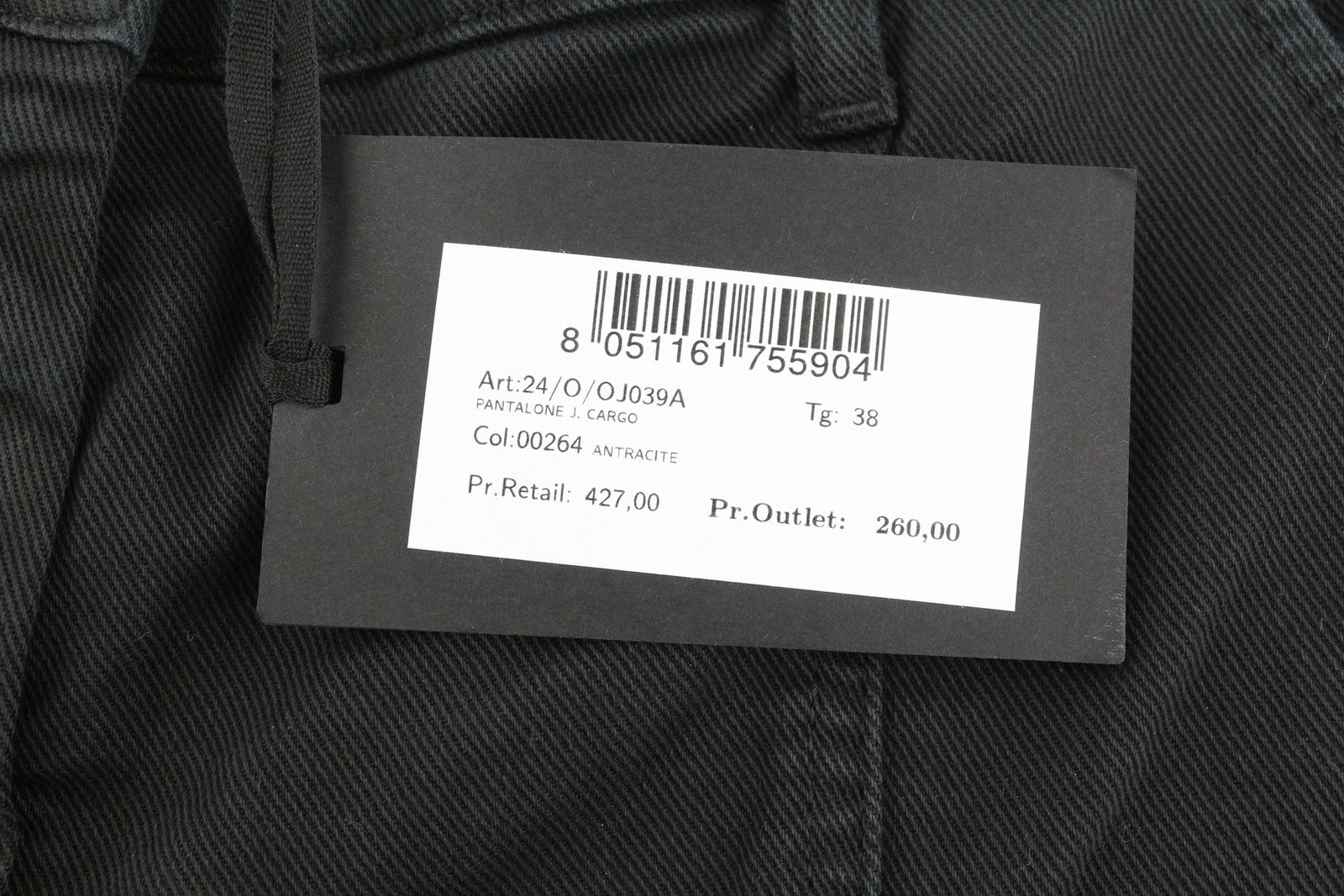 BLUMARINE J. Cargo Women Trousers 38 Black Patch Pockets Loose Fit Belt RRP427