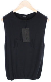 RICHMOND Mens Jumper 50 Black    Sleeveless Knitted Pullover Vest